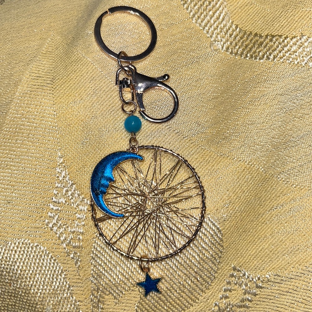 🌞☀️🌞🌞Gold sun and moon keyring/purse charm
